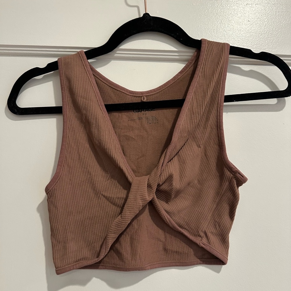 Brown/purple cropped top size small